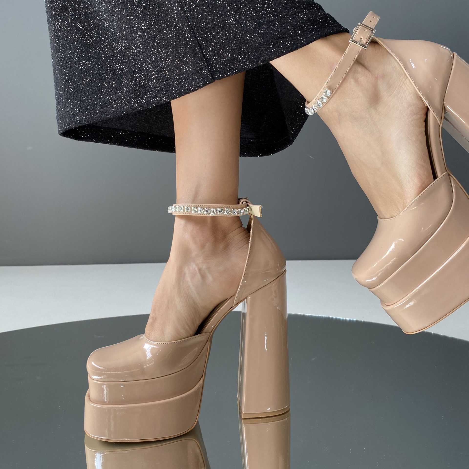Jesse Nude Rugan Platform Kadın Ayakkabı