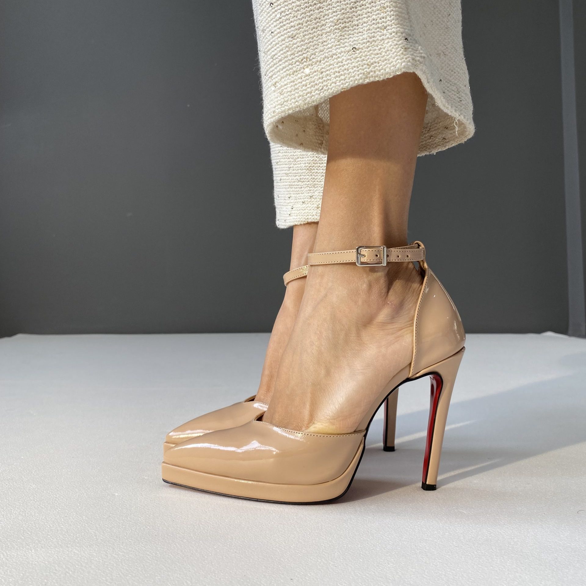 Coren Nude Rugan Platform Kadın Ayakkabı