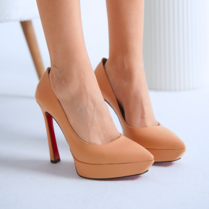 Edrin Ten Cilt Platform Kadın Stiletto